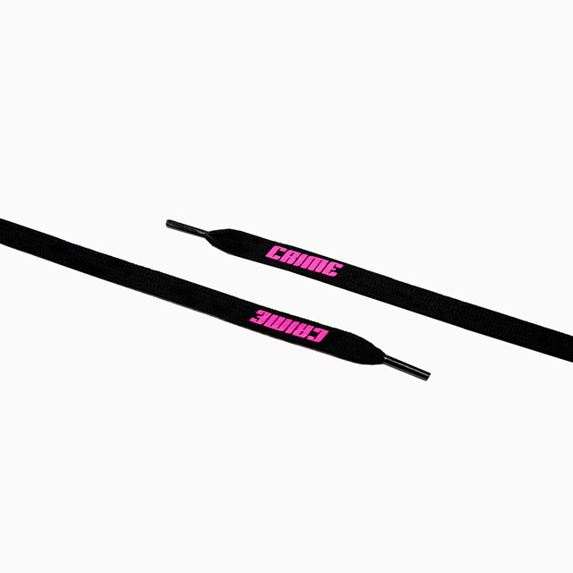 CRIME SHOESLACES BLACK-PINK NEON