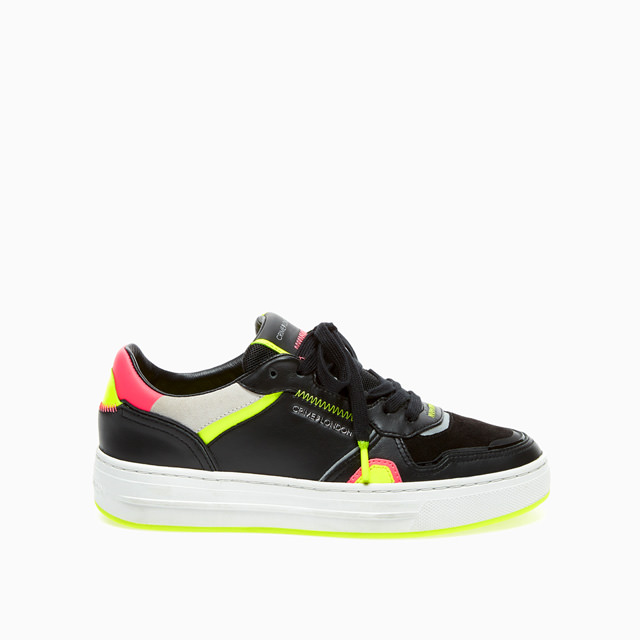LOW TOP OFF COURT BLACK-YELLOW PINK