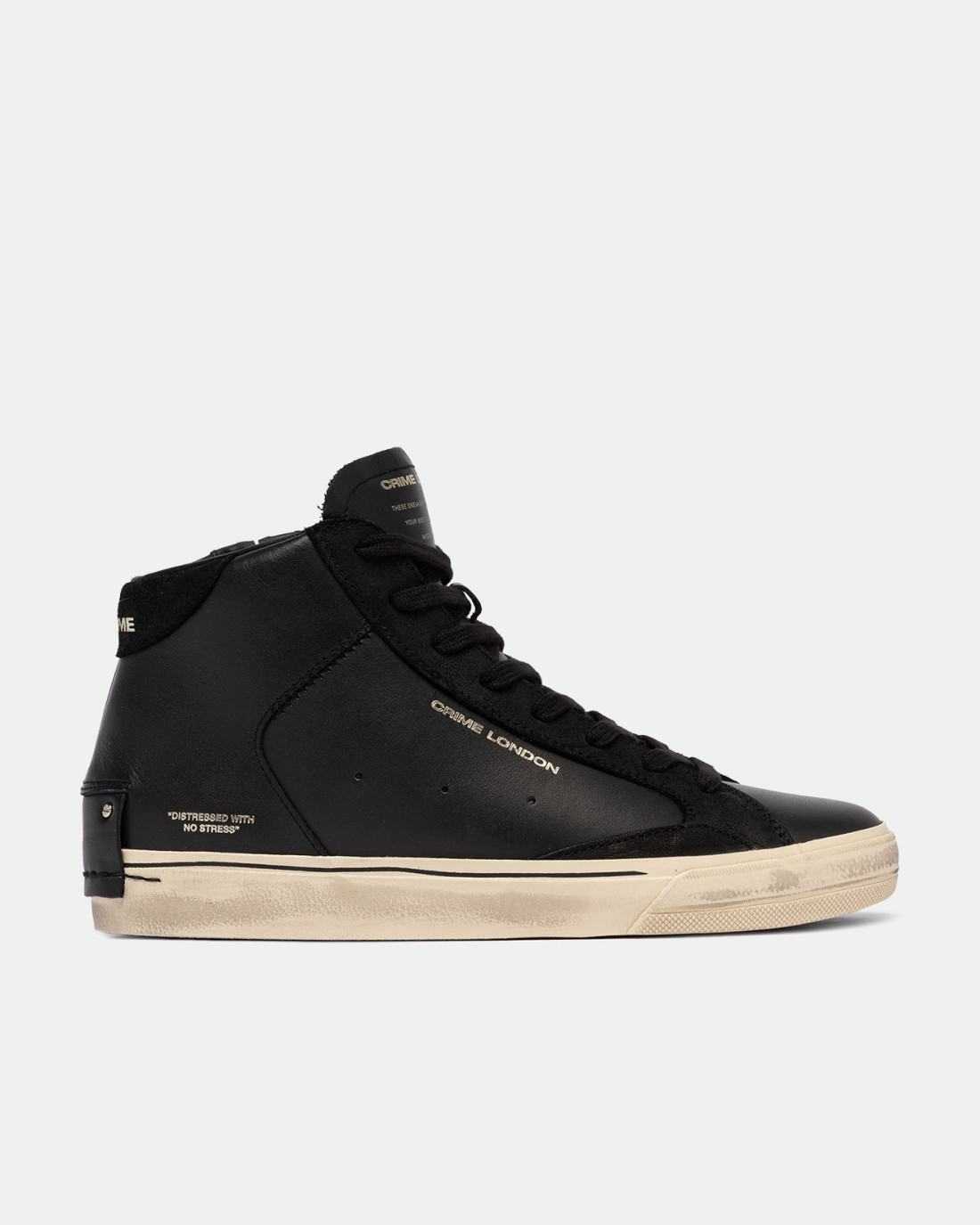 CRIME LONDON: DISTRESSED 2.0 HIGH JET BLACK