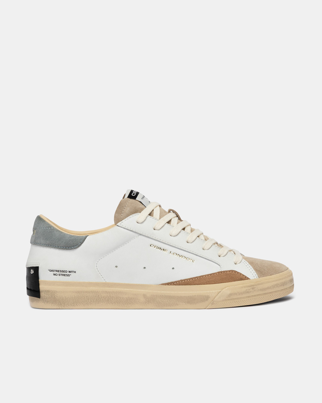 CRIME LONDON: DISTRESSED 2.0 STONE GREY