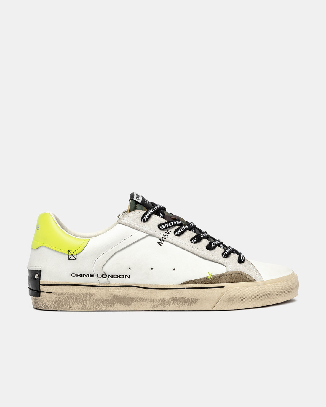 CRIME LONDON: DISTRESSED DECONSTRUCTED CAMO YELLOW