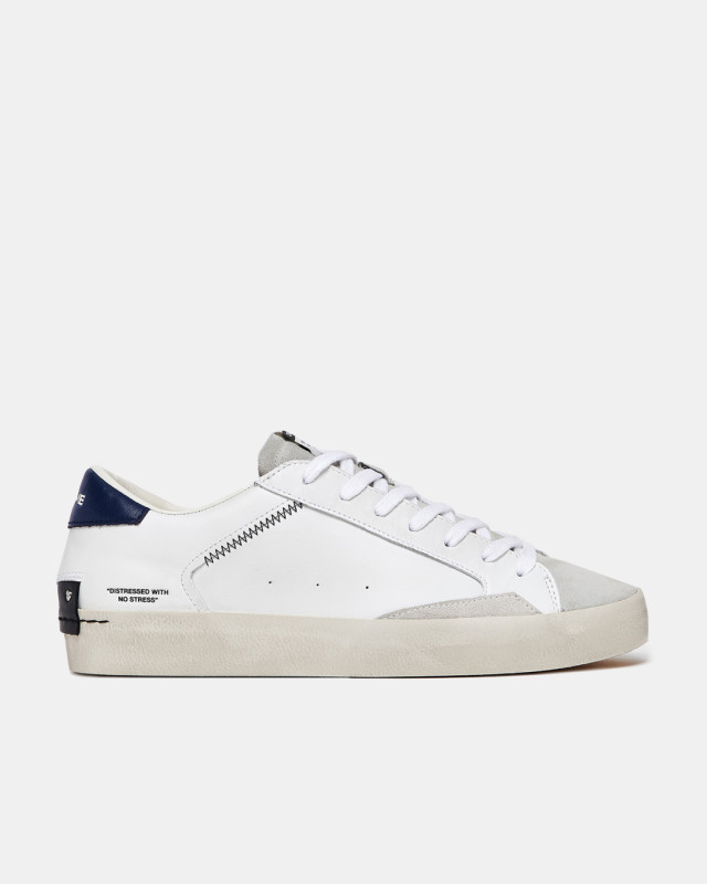 DISTRESSED INDIGO-WHITE
