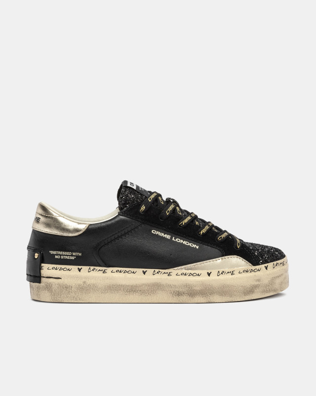 DISTRESSED PLATFORM BLACK DUSK
