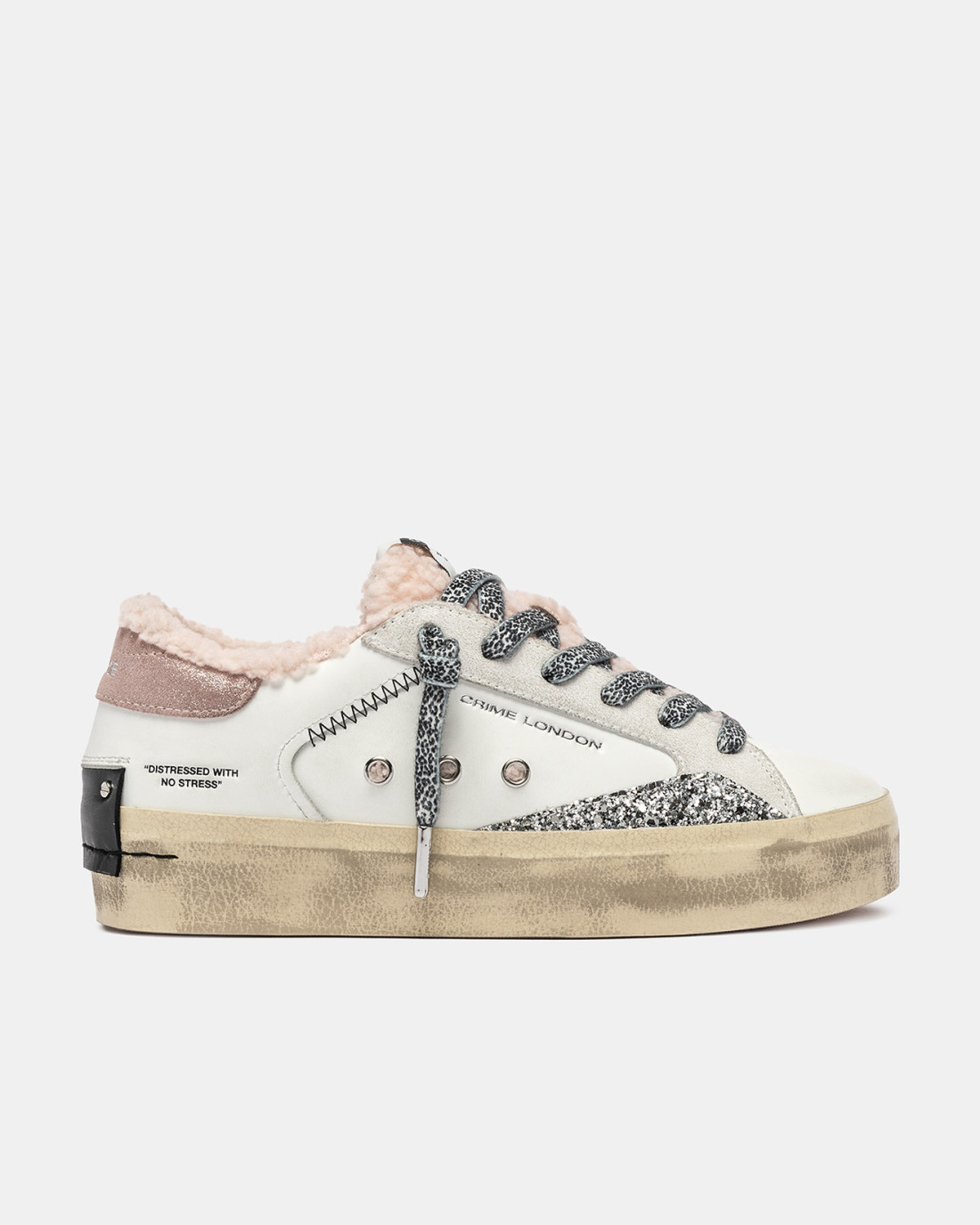 CRIME LONDON: DISTRESSED PLATFORM CLOUD PINK