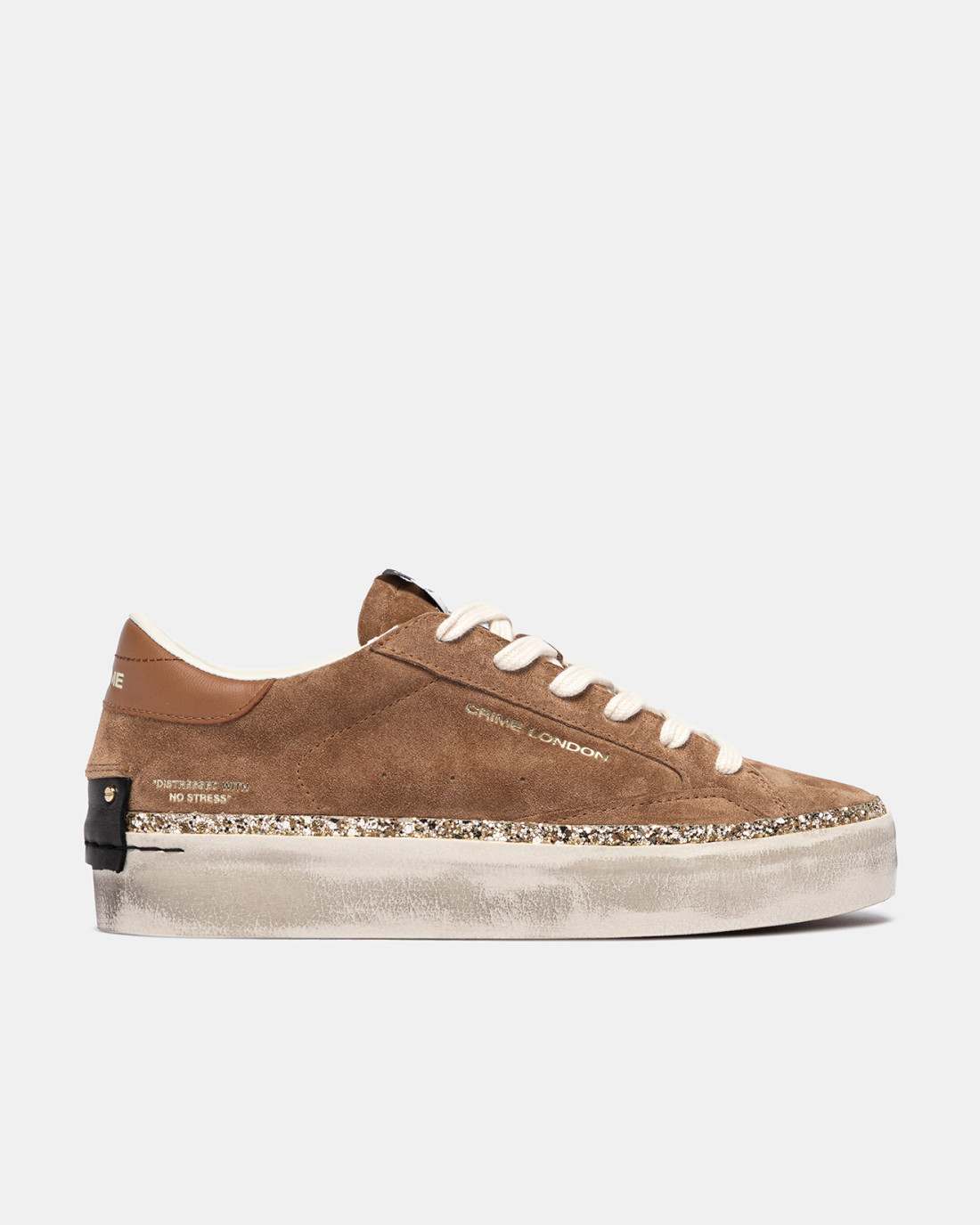 CRIME LONDON: DISTRESSED PLATFORM TOFFEE MOCHA