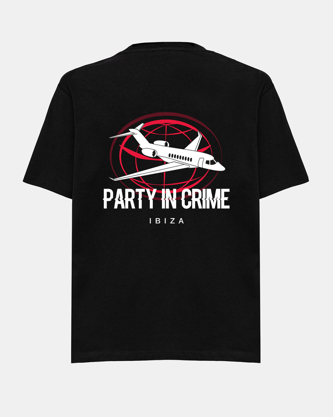 CRIME LONDON: LOOSE FIT CREW NECK T-SHIRT IBIZA