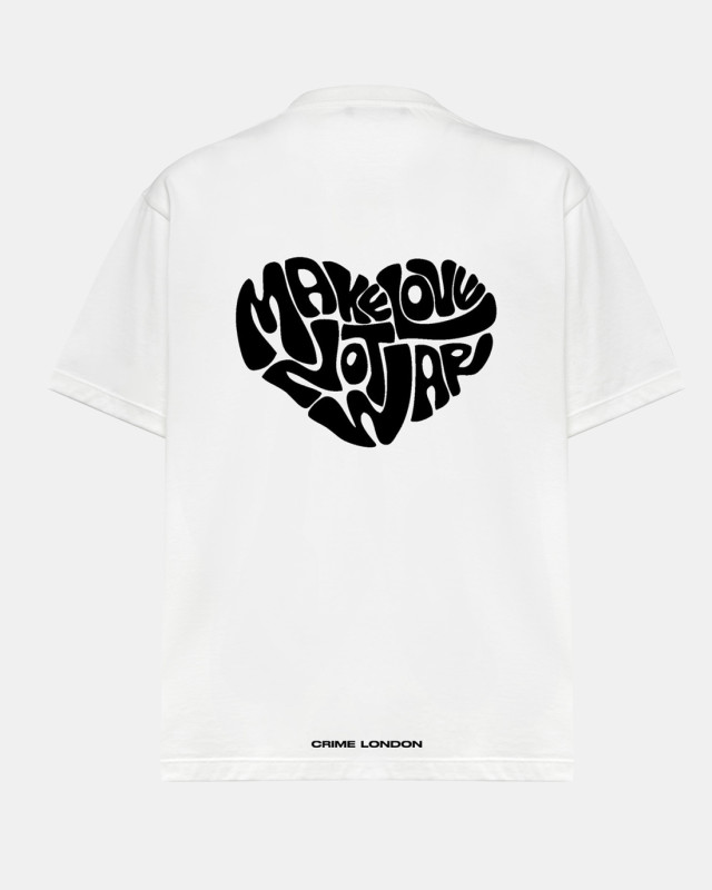 LOOSE FIT CREW NECK T-SHIRT MAKE LOVE NOT WAR