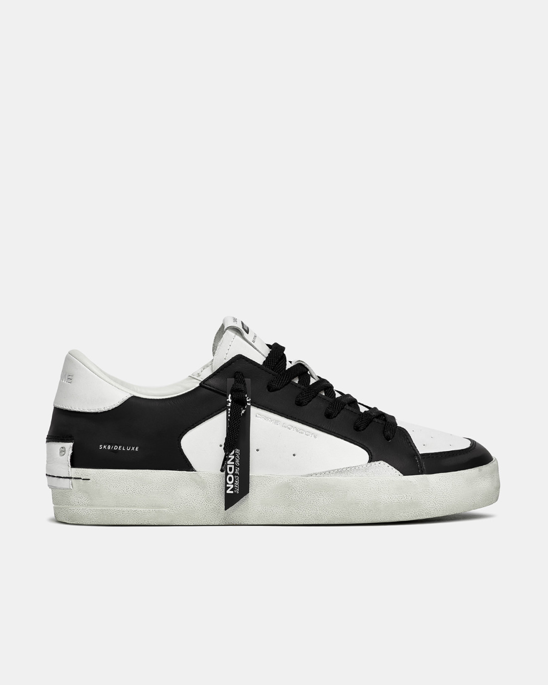 CRIME LONDON: SK8 DELUXE BLACK-WHITE