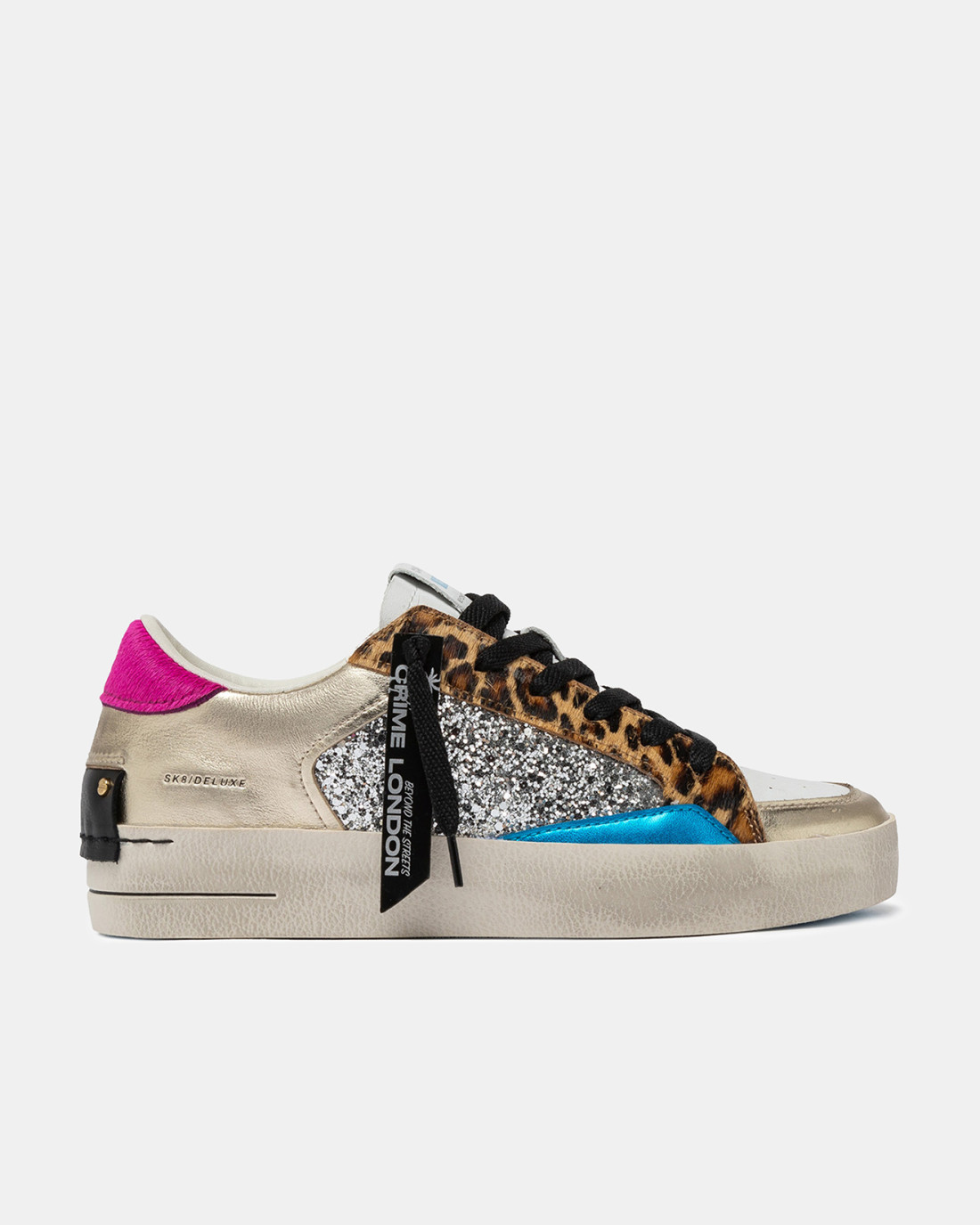 CRIME LONDON: SK8 DELUXE LEOPARD SHINE