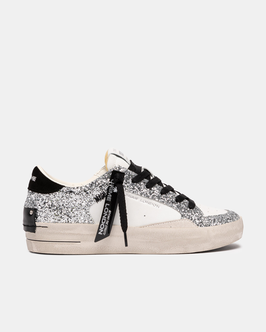 CRIME LONDON: SK8 DELUXE METALLIC SILVER