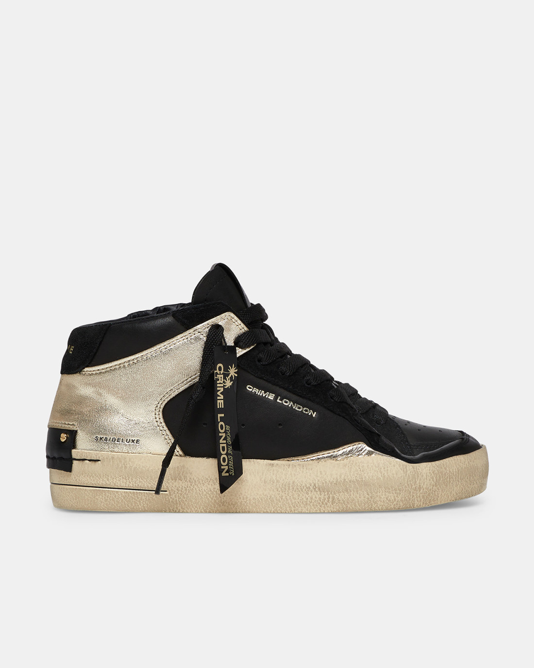 CRIME LONDON: SK8 DELUXE MID GOLD FEVER