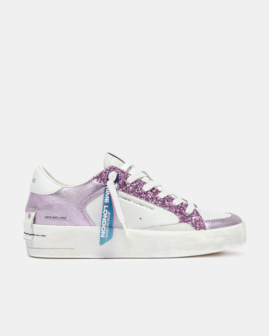 CRIME LONDON: SK8 DELUXE WEDGE LILAC LOVER