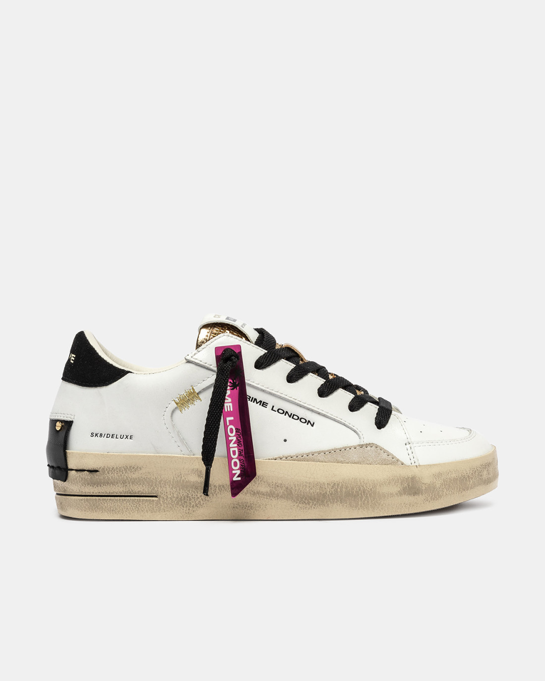 CRIME LONDON: SK8 DELUXE WEDGE SATIN SPELL