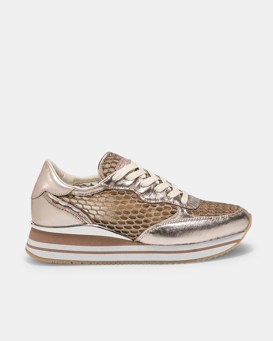 CRIME LONDON: STRIPE RUNNER ROSE GOLD