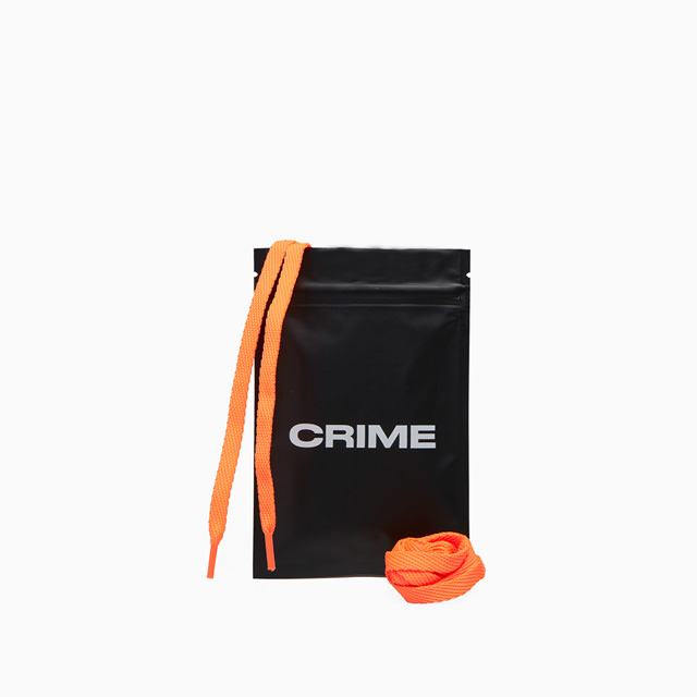 CRIME SHOESLACES ORANGE FLAME