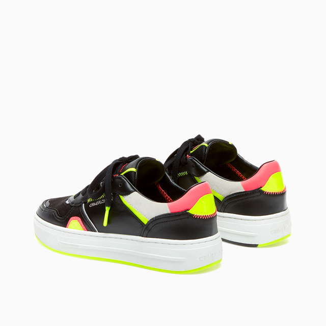 LOW TOP OFF COURT BLACK-YELLOW PINK