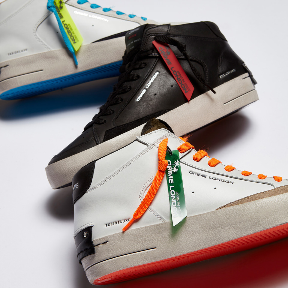 CRIME LONDON: SK8 DELUXE MID LAVA ORANGE
