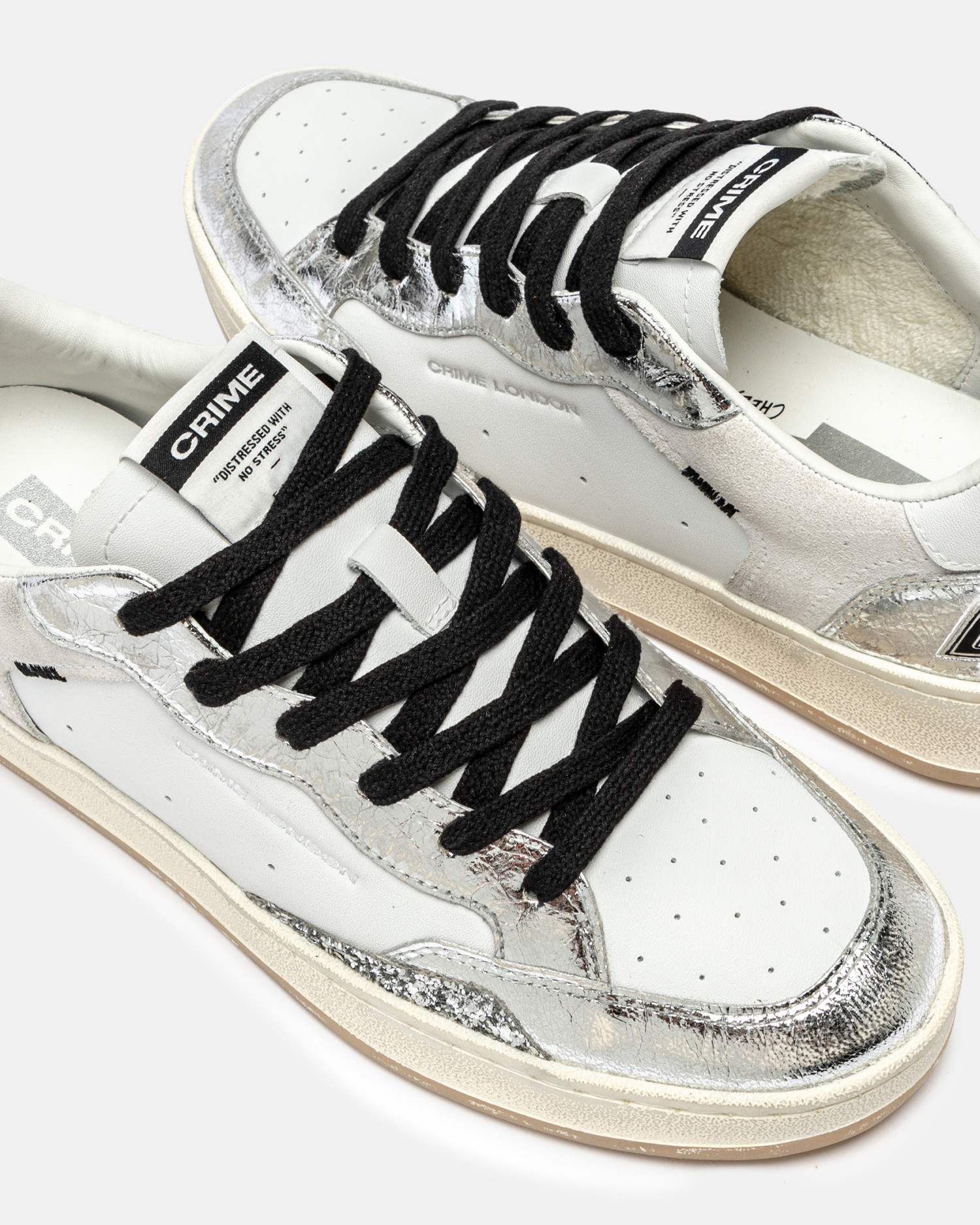 りーしゃ☆CRIME LONDON CHELSEA スニーカー シルバー Chelsea Lunar Glaze | Crime London