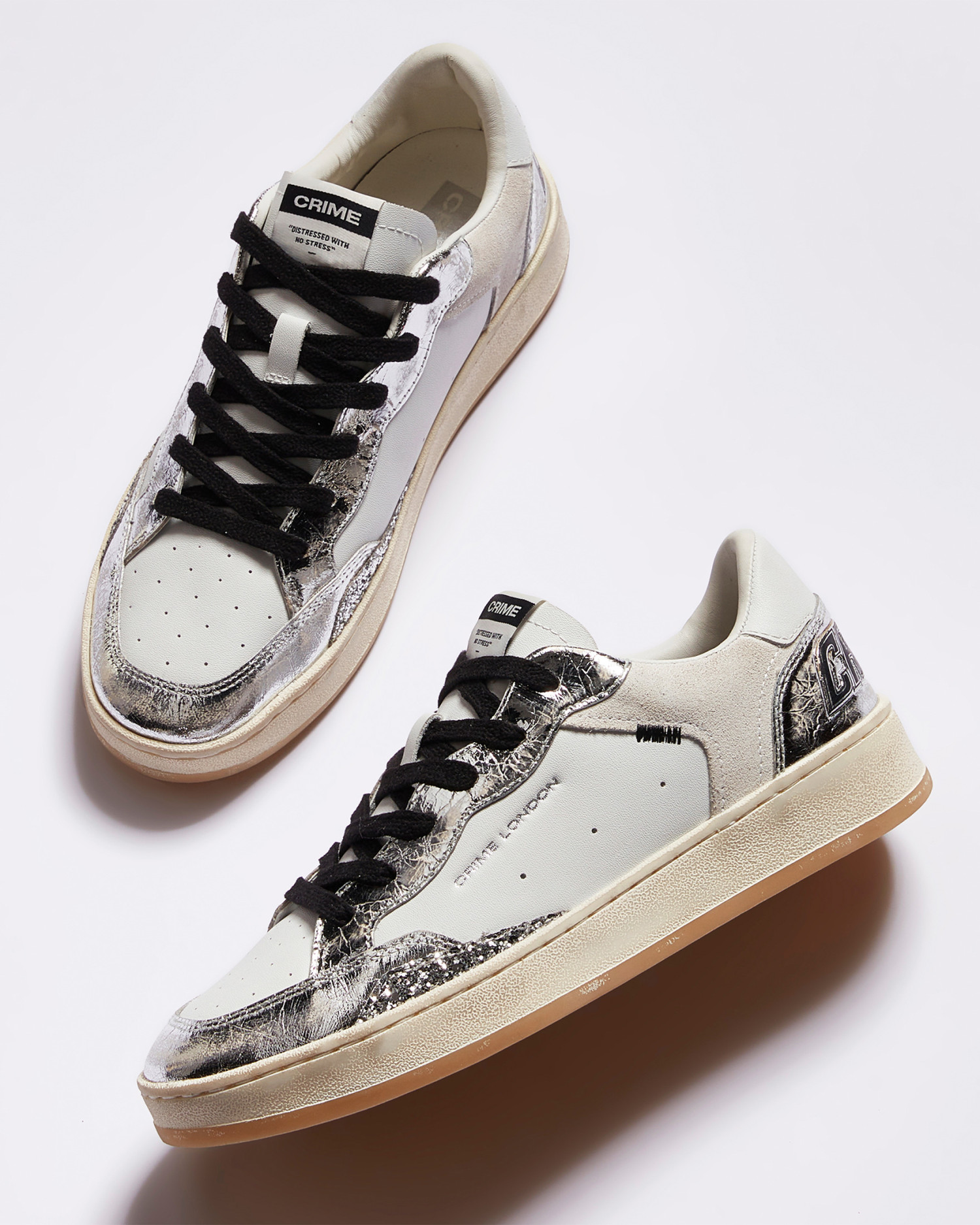 りーしゃ☆CRIME LONDON CHELSEA スニーカー シルバー Chelsea Lunar Glaze | Crime London