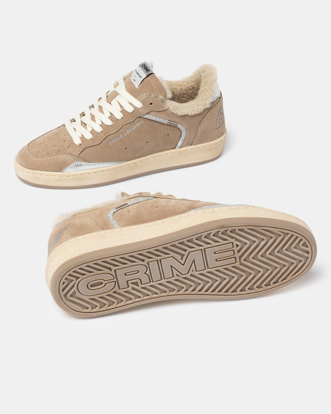 CRIME LONDON: CHELSEA SOFT TAUPE FURRY