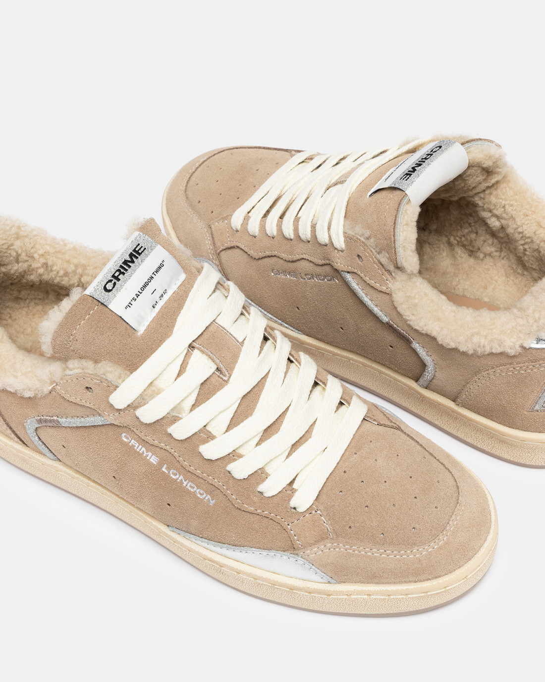 CRIME LONDON: CHELSEA SOFT TAUPE FURRY