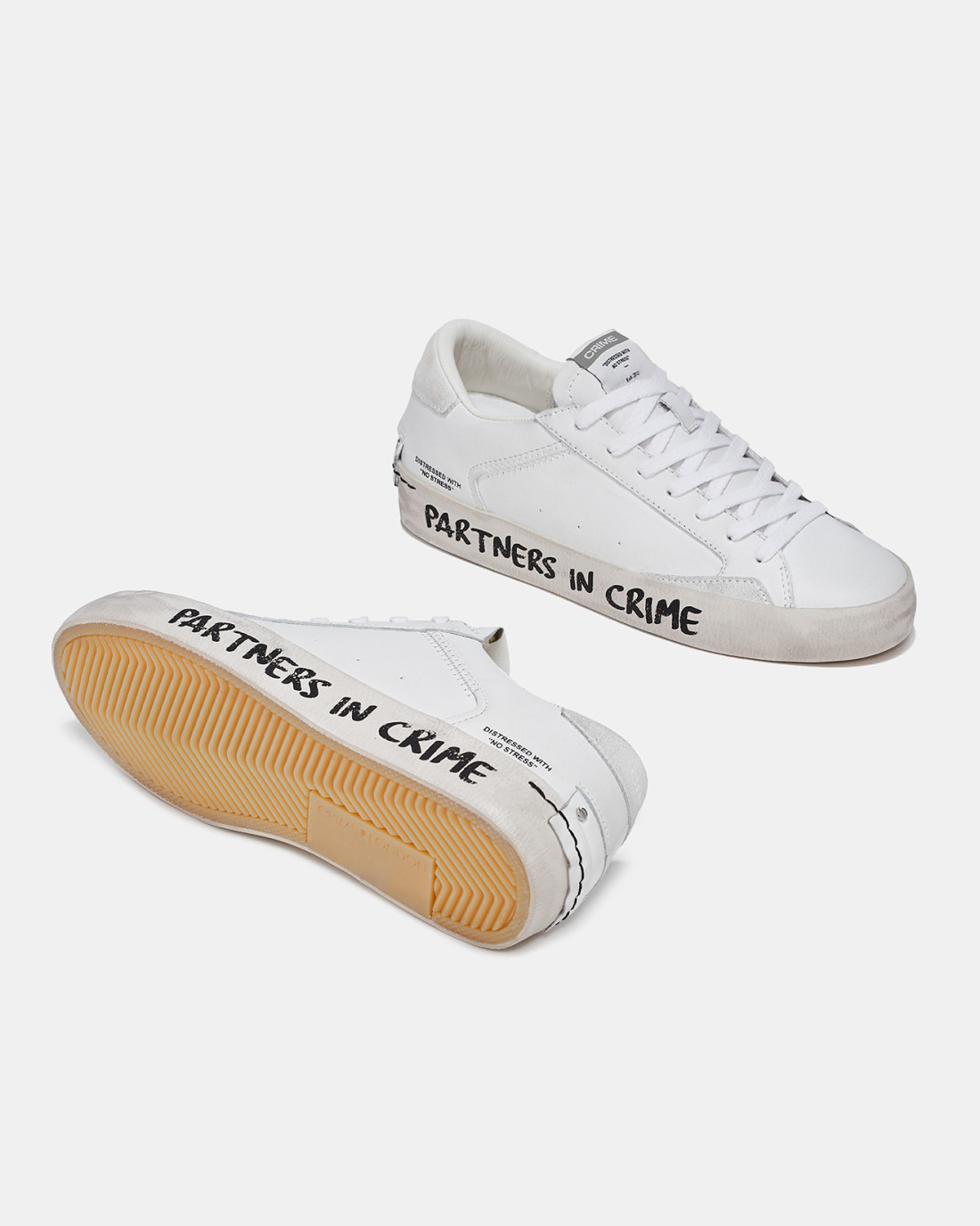 CRIME LONDON: DISTRESSED GRAFFITI WHITE