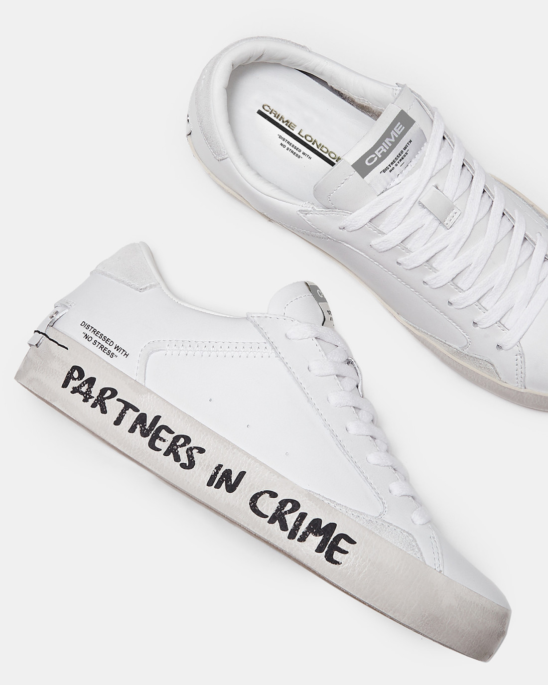 CRIME LONDON: DISTRESSED GRAFFITI WHITE