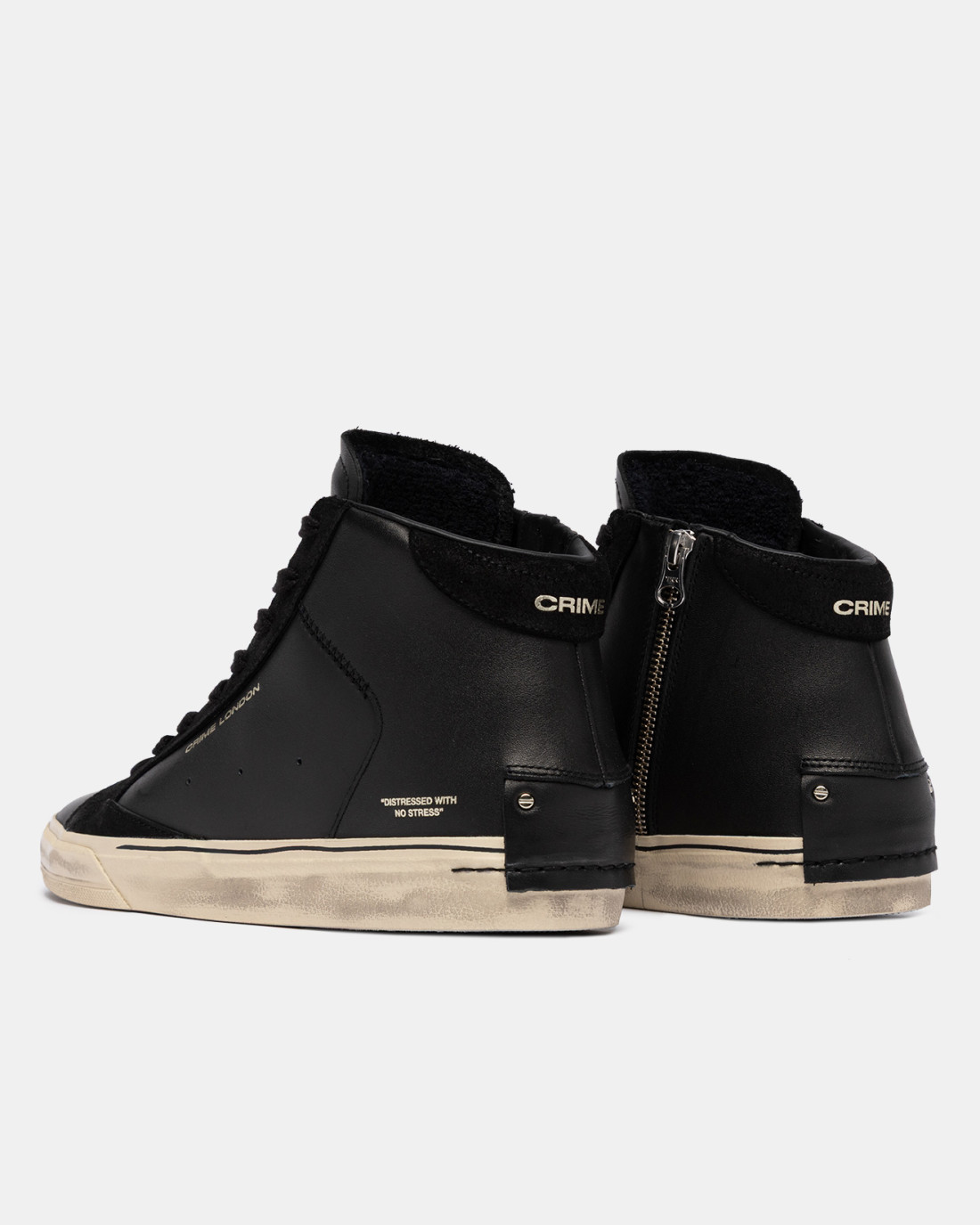 CRIME LONDON: DISTRESSED 2.0 HIGH JET BLACK