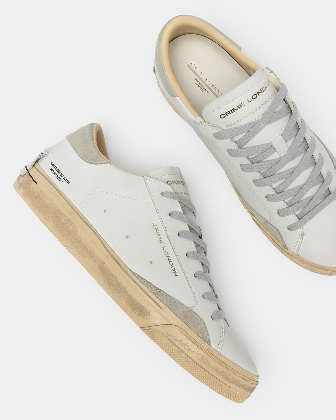 CRIME LONDON: DISTRESSED 2.0 LIGHT GREY