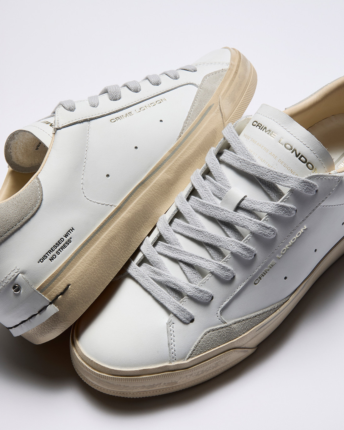 CRIME LONDON: DISTRESSED 2.0 LIGHT GREY