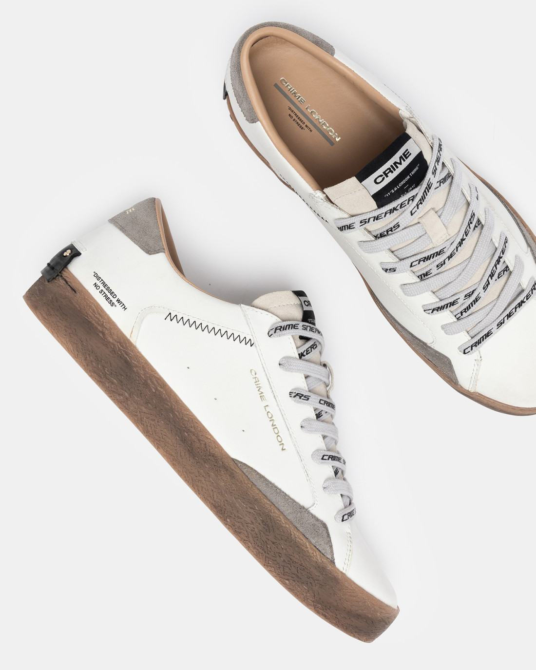 CRIME LONDON: DISTRESSED LUNAR WHITE