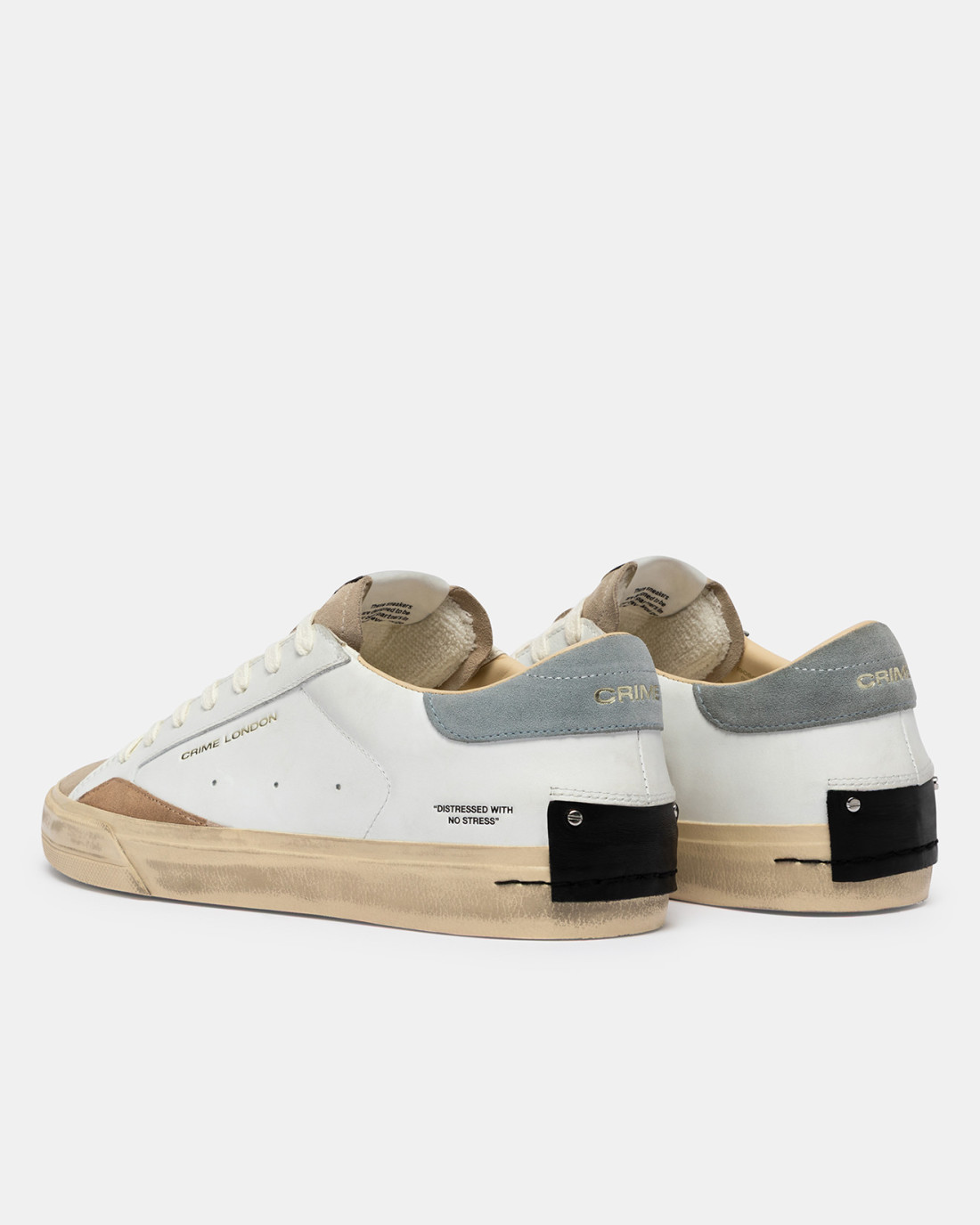 CRIME LONDON: DISTRESSED 2.0 STONE GREY