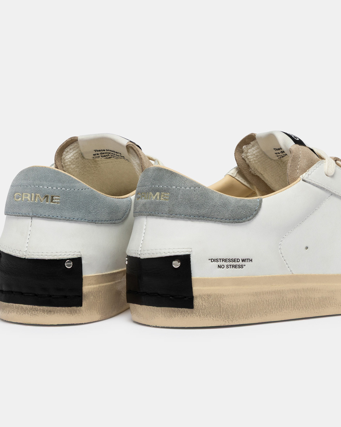 CRIME LONDON: DISTRESSED 2.0 STONE GREY