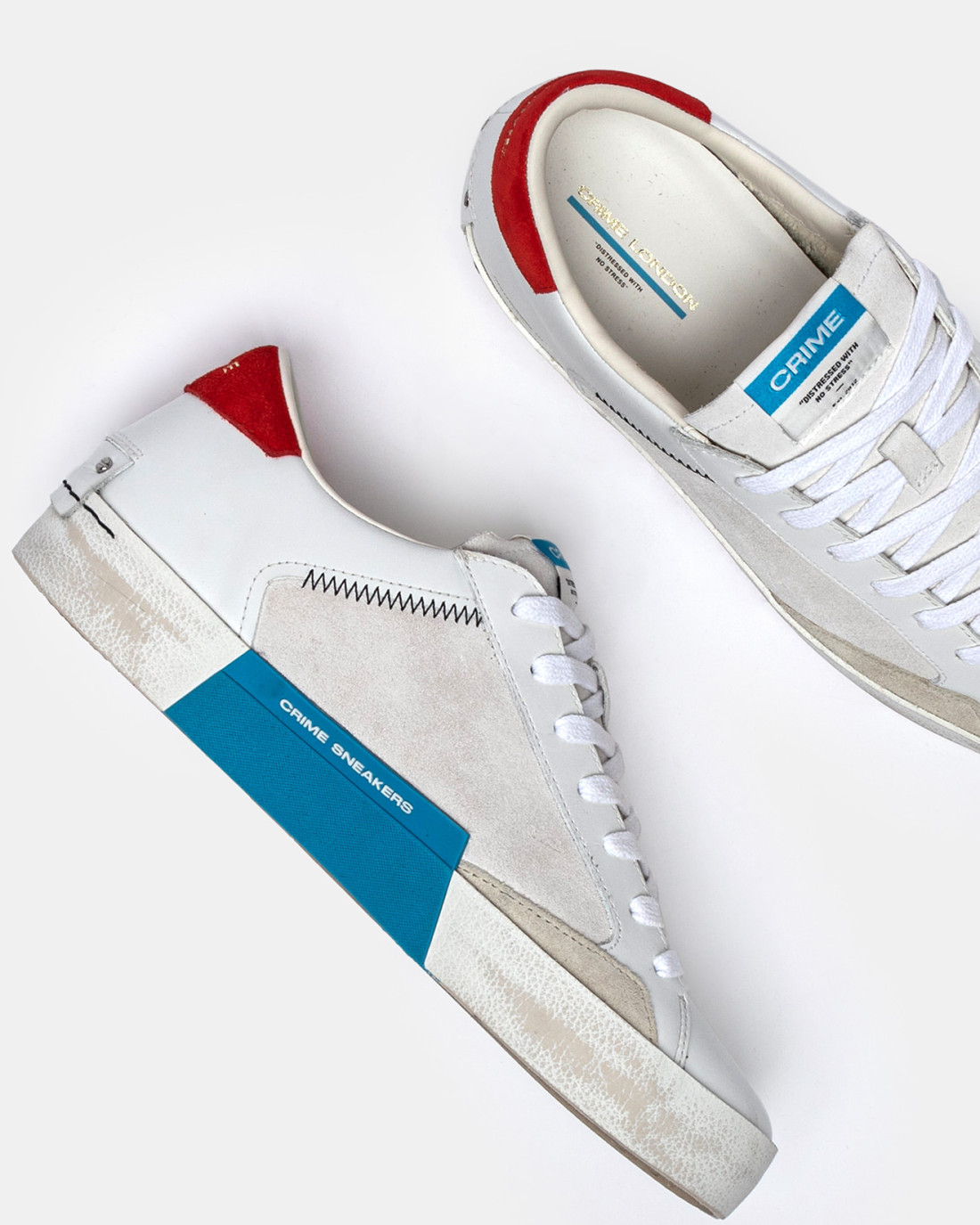 CRIME LONDON: DISTRESSED ARCTIC BLUE RED