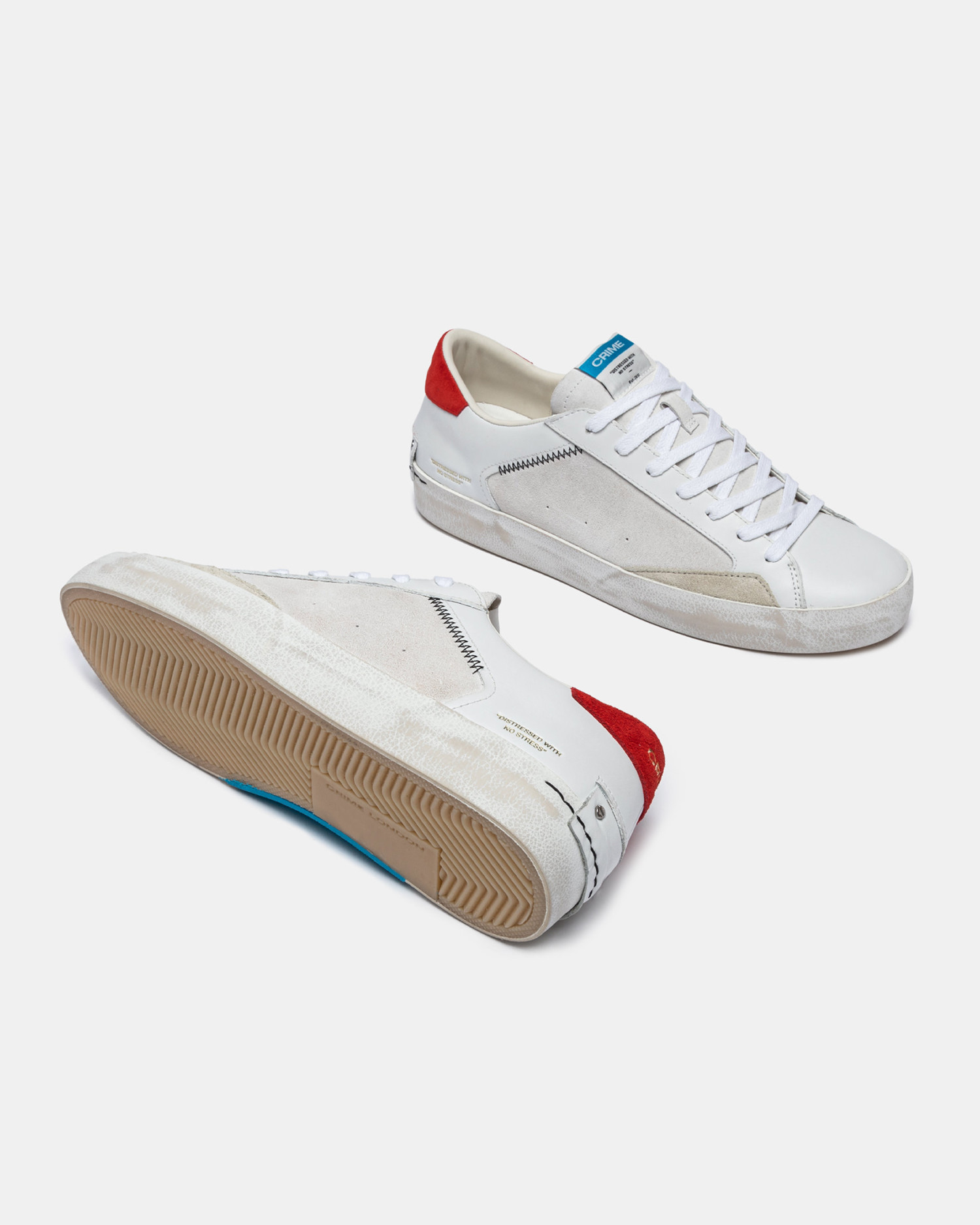 美品　CRIME INVOLMENT 9.4 Distressed Arctic Blue-red | Crime London