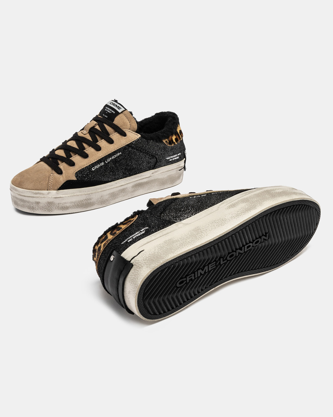 CRIME LONDON: DISTRESSED PLATFORM BLACK WHISPER