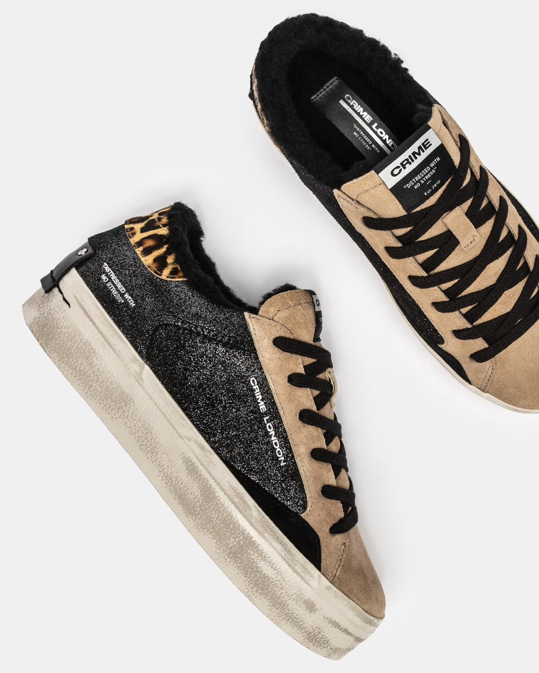 CRIME LONDON: DISTRESSED PLATFORM BLACK WHISPER