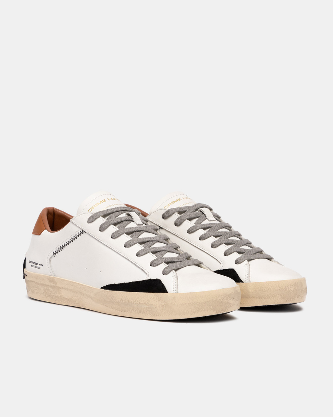 CRIME LONDON: DISTRESSED COGNAC BLACK