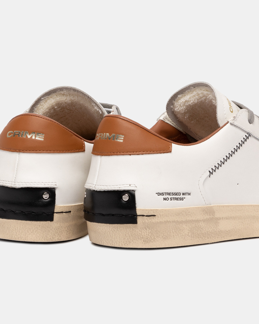 CRIME LONDON: DISTRESSED COGNAC BLACK