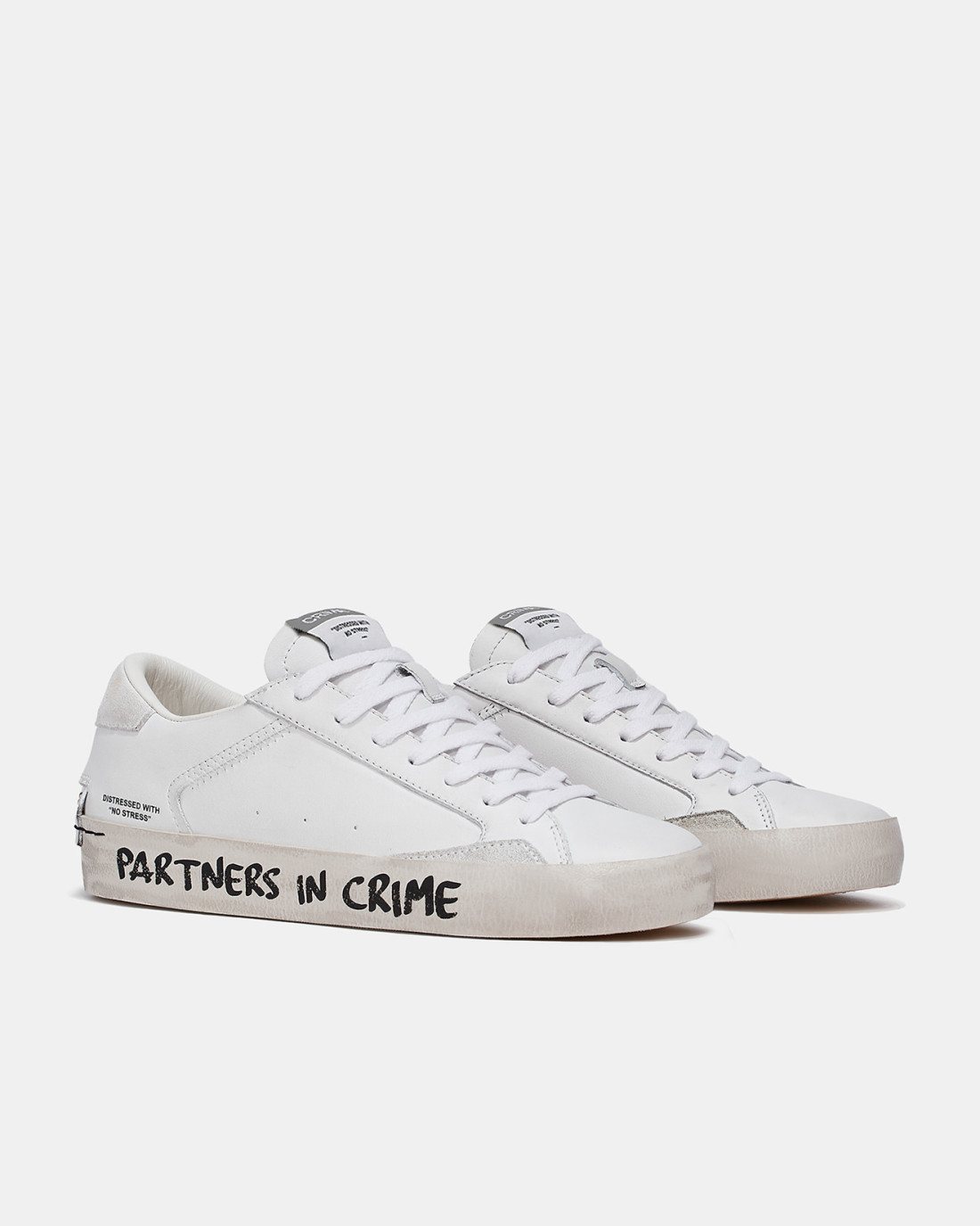 CRIME LONDON: DISTRESSED GRAFFITI WHITE