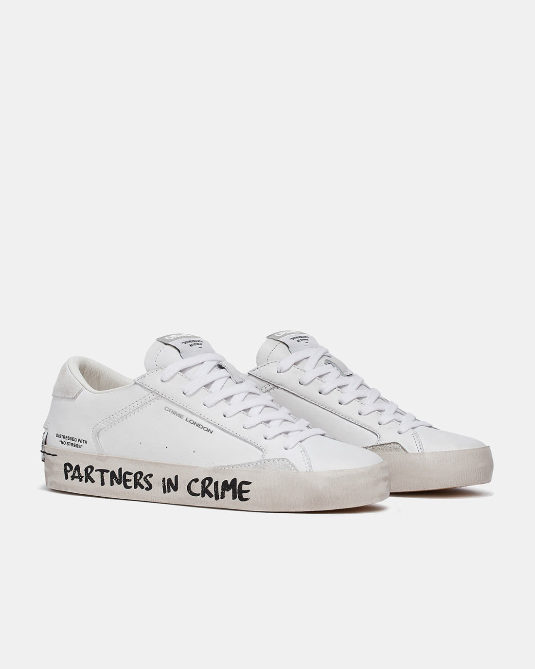 CRIME LONDON: DISTRESSED GRAFFITI WHITE