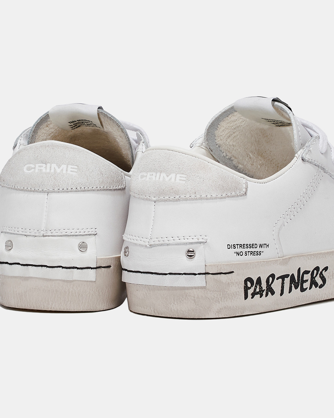 CRIME LONDON: DISTRESSED GRAFFITI WHITE