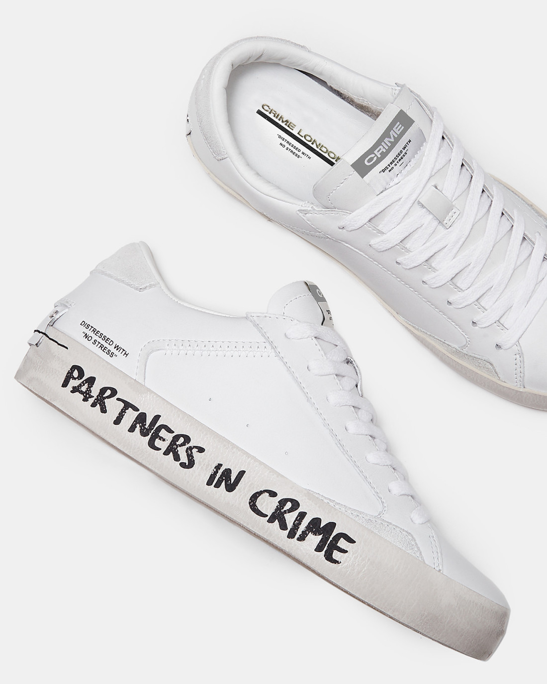 CRIME LONDON: DISTRESSED GRAFFITI WHITE