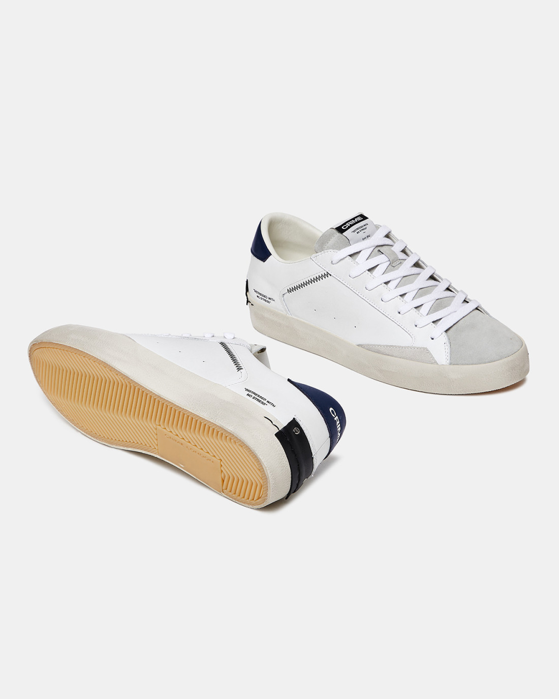 CRIME LONDON: DISTRESSED INDIGO-WHITE