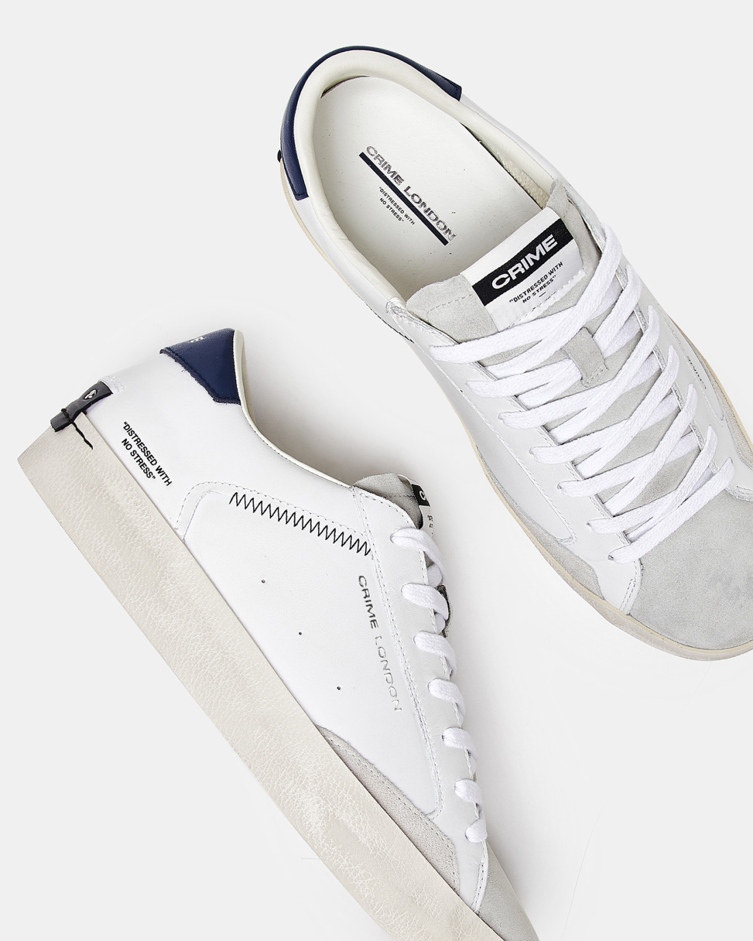 CRIME LONDON: DISTRESSED INDIGO-WHITE