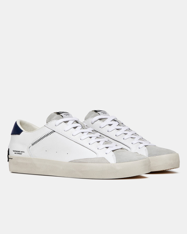 DISTRESSED INDIGO-WHITE