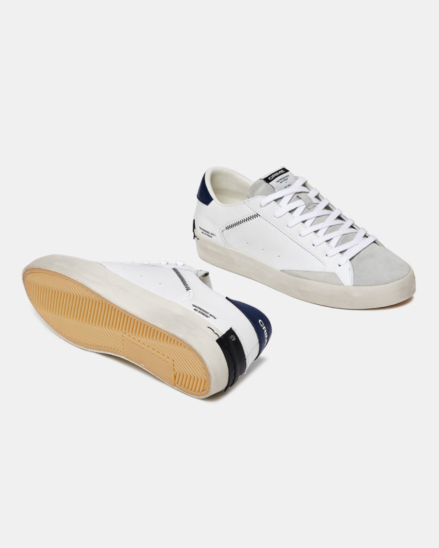 DISTRESSED INDIGO-WHITE