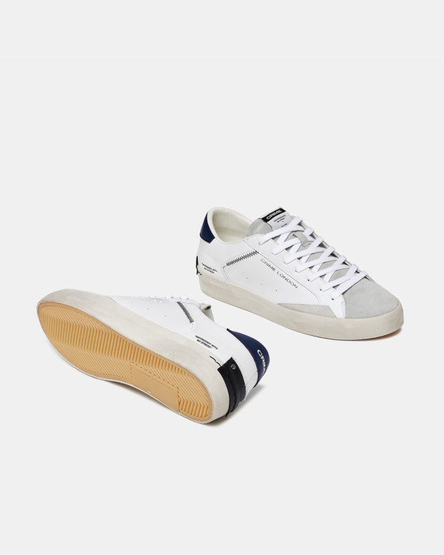 DISTRESSED INDIGO-WHITE