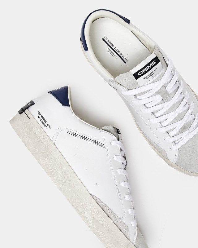 DISTRESSED INDIGO-WHITE