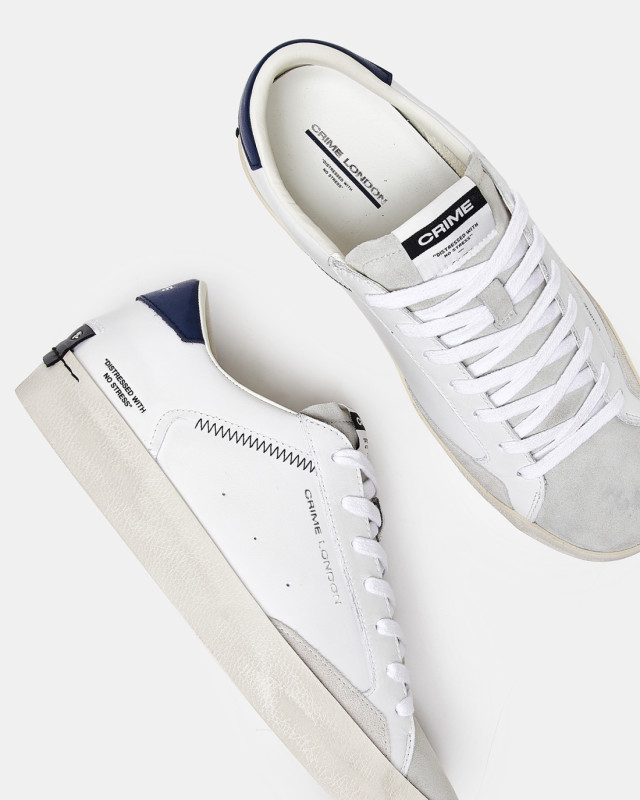 DISTRESSED INDIGO-WHITE
